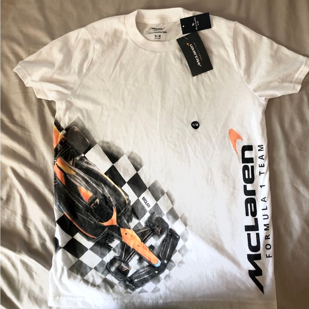 Abercrombie Kids White McLaren Formula 1 Tee